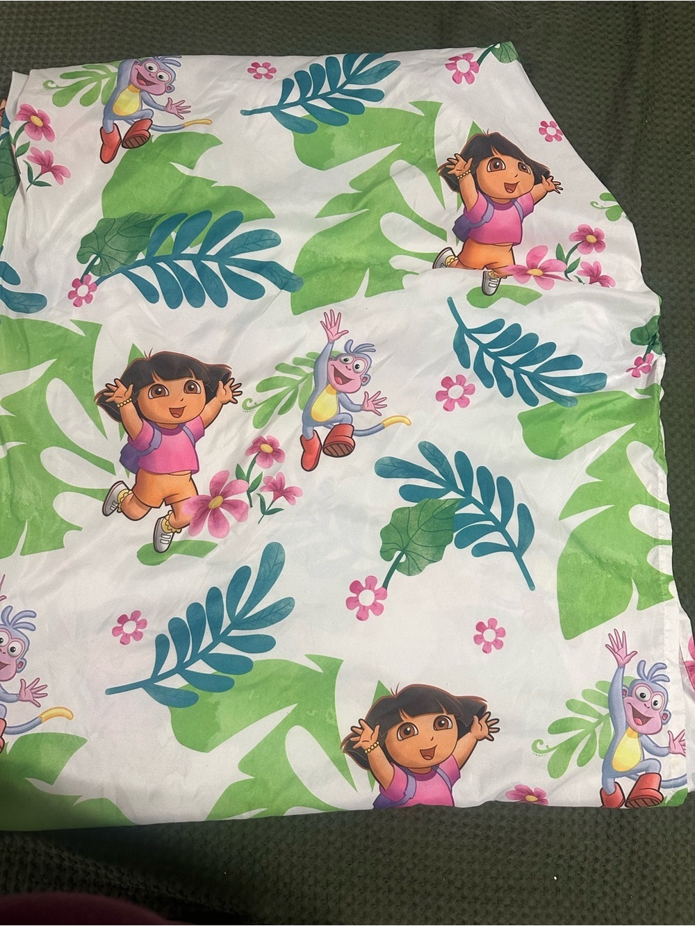 Nickelodeon Dora the Explorer White, Green, Pink, Blue Kids Sheet
